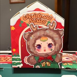 Festive Reindeer Doll with Brown Outfit